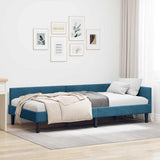 Vidaxl hoekbedframe blauw 90 x 200 cm fluweel