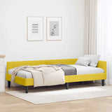 Vidaxl hoekbedframe geel 90 x 200 cm fluweel