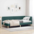 Vidaxl hoekbedframe donkergroen 80 x 200 cm stof
