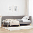 Vidaxl hoekbedframe taupe 80 x 200 cm stof