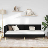 Vidaxl hoekbedframe zwart 100 x 200 cm stof