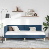 Vidaxl hoekbedframe blauw 100 x 200 cm stof