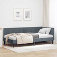 Vidaxl hoekbedframe donkergrijs 80 x 200 cm fluweel