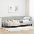 Vidaxl hoekbedframe lichtgrijs 90 x 190 cm fluweel