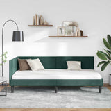 Vidaxl hoekbedframe donkergroen 90 x 190 cm fluweel