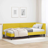 Vidaxl hoekbedframe geel 90 x 190 cm fluweel