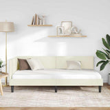 Vidaxl hoekbedframe crème 90 x 190 cm fluweel