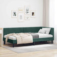 Vidaxl hoekbedframe donkergroen 100 x 200 cm fluweel