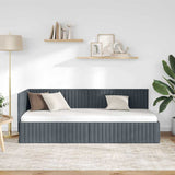 Vidaxl hoekbedframe donkergrijs 80 x 200 cm fluweel