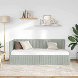Vidaxl hoekbedframe lichtgrijs 90 x 190 cm fluweel