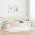 Vidaxl hoekbedframe crème 90 x 190 cm fluweel