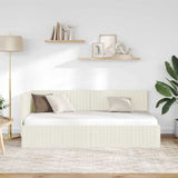 Vidaxl hoekbedframe crème 90 x 200 cm fluweel