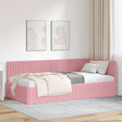 Vidaxl hoekbedframe roze 100 x 200 cm fluweel