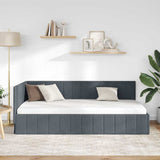 Vidaxl hoekbedframe donkergrijs 90 x 190 cm fluweel