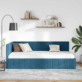 Vidaxl hoekbedframe blauw 100 x 200 cm fluweel