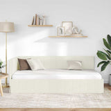 Vidaxl hoekbedframe crème 100 x 200 cm fluweel