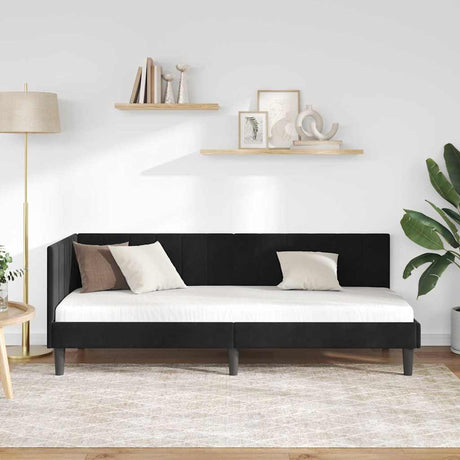 Vidaxl hoekbedframe zwart 80 x 200 cm fluweel