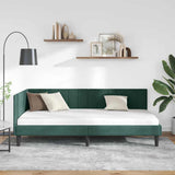 Vidaxl hoekbedframe donkergroen 90 x 190 cm fluweel