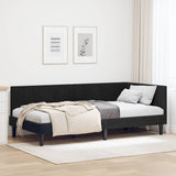 Vidaxl hoekbedframe zwart 90 x 190 cm fluweel