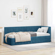 Vidaxl hoekbedframe blauw 80 x 200 cm fluweel
