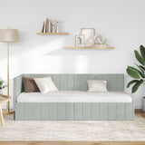 Vidaxl hoekbedframe lichtgrijs 80 x 200 cm fluweel