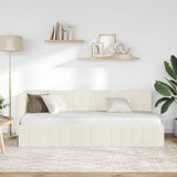Vidaxl hoekbedframe crème 80 x 200 cm fluweel