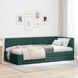 Vidaxl hoekbedframe donkergroen 90 x 200 cm fluweel