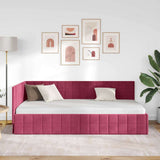 Vidaxl hoekbedframe wijnrood 90 x 200 cm fluweel