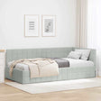 Vidaxl hoekbedframe lichtgrijs 100 x 200 cm fluweel