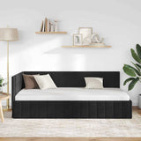 Vidaxl hoekbedframe zwart 100 x 200 cm fluweel