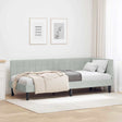 Vidaxl hoekbedframe lichtgrijs 80 x 200 cm fluweel