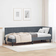 Vidaxl hoekbedframe donkergrijs 80 x 200 cm fluweel