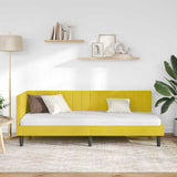 Vidaxl hoekbedframe geel 80 x 200 cm fluweel
