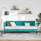 Vidaxl hoekbedframe turquoise 80 x 200 cm fluweel