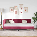 Vidaxl hoekbedframe wijnrood 90 x 190 cm fluweel
