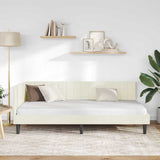 Vidaxl hoekbedframe met hoofdeinde crème 90 cm x 190 cm fluweel