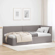 Vidaxl hoekbedframe taupe 90 x 190 cm stof