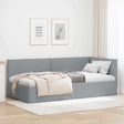Vidaxl hoekbedframe lichtgrijs 90 x 200 cm stof