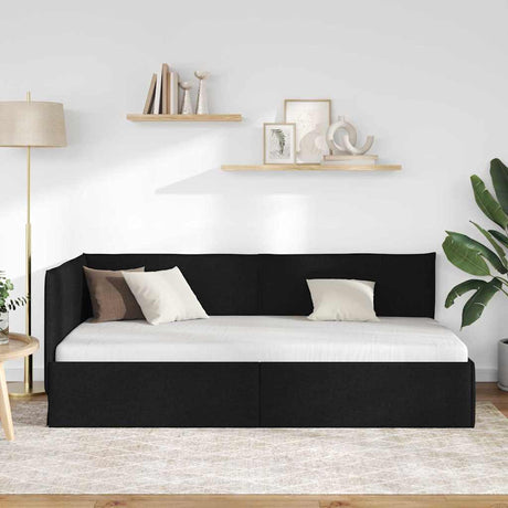 Vidaxl hoekbedframe zwart 100 x 200 cm stof