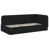 Vidaxl hoekbedframe zwart 90 x 190 cm stof