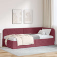 Vidaxl hoekbedframe wijnrood 90 x 200 cm stof