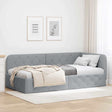 Vidaxl hoekbedframe lichtgrijs 100 x 200 cm stof