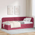 Vidaxl hoekbedframe wijnrood 100 x 200 cm fluweel