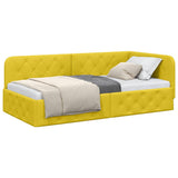 Vidaxl hoekbedframe geel 100 x 200 cm fluweel