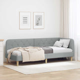 Vidaxl hoekbedframe lichtgrijs 80 x 200 cm stof