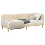 Vidaxl hoekbedframe crème 80 x 200 cm stof