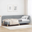 Vidaxl hoekbedframe lichtgrijs 90 x 200 cm stof