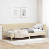 Vidaxl hoekbedframe crème 90 x 200 cm stof