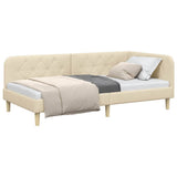 Vidaxl hoekbedframe crème 100 x 200 cm stof