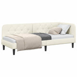 Vidaxl hoekbedframe crème 80 x 200 cm fluweel